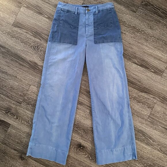 J. Crew Blue Wide Leg Pants - Picture 1 of 6